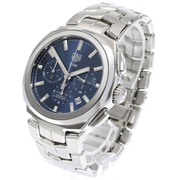 TAG HEUER Link CBC2112 Caliber 17 chronograph blue Dial Automatic Men's - Picture 7 of 8